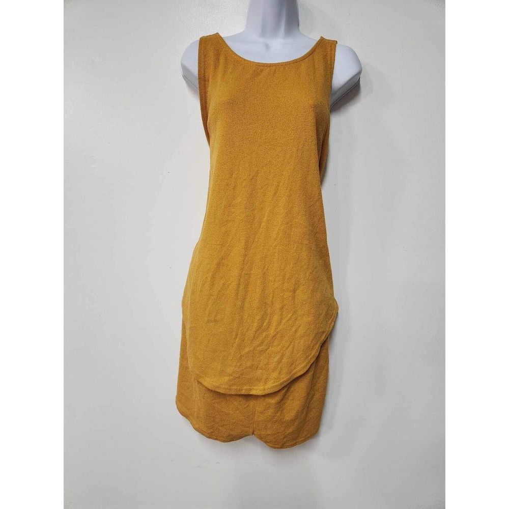 Free People Beach Romper Shorts Mustard Size L. B-5